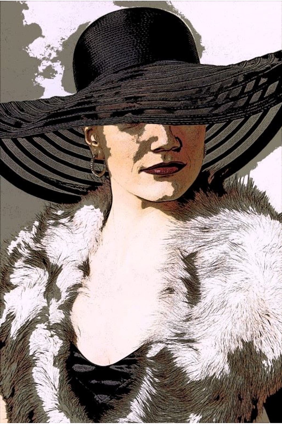 Şapkalı Kadın Portre, Portrait Woman in Hat