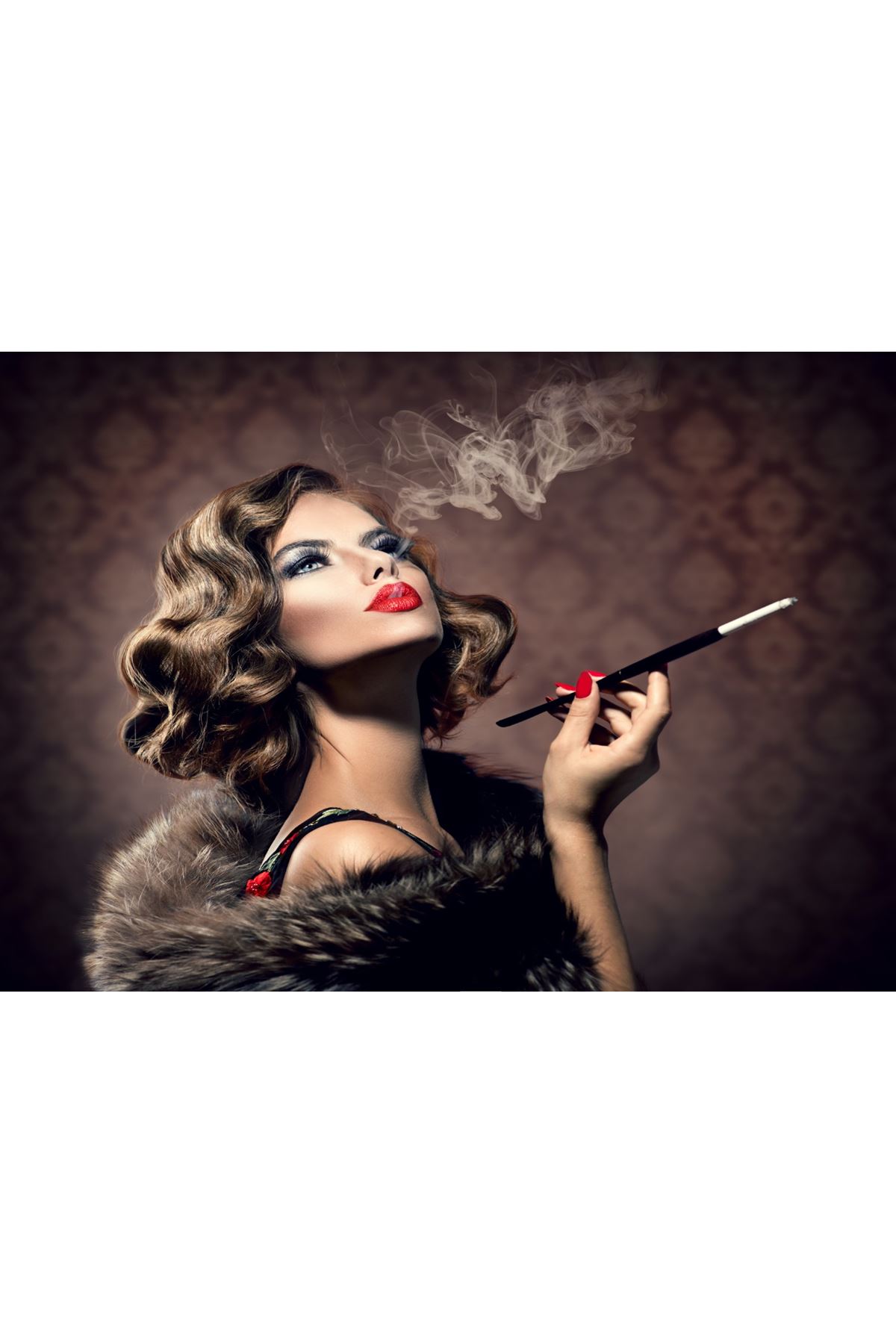Sigara içen Güzel Kadın Portre , Female Portrait