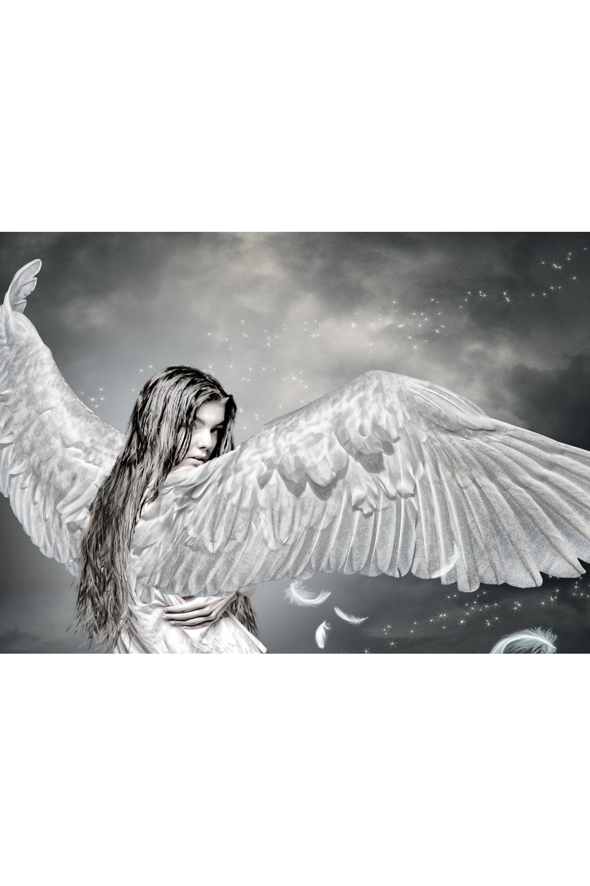 Melek Kadın Kanvas Tablo, Angel Woman