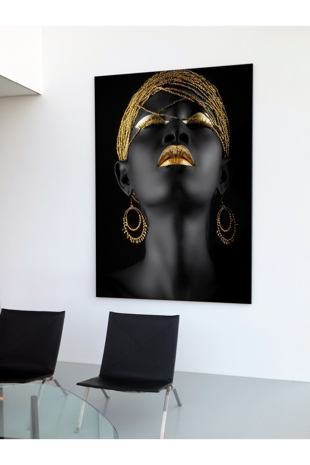 Black Skin Woman And Golden Makeup, Siyah Tenli Kadın Ve Altın Makyaj