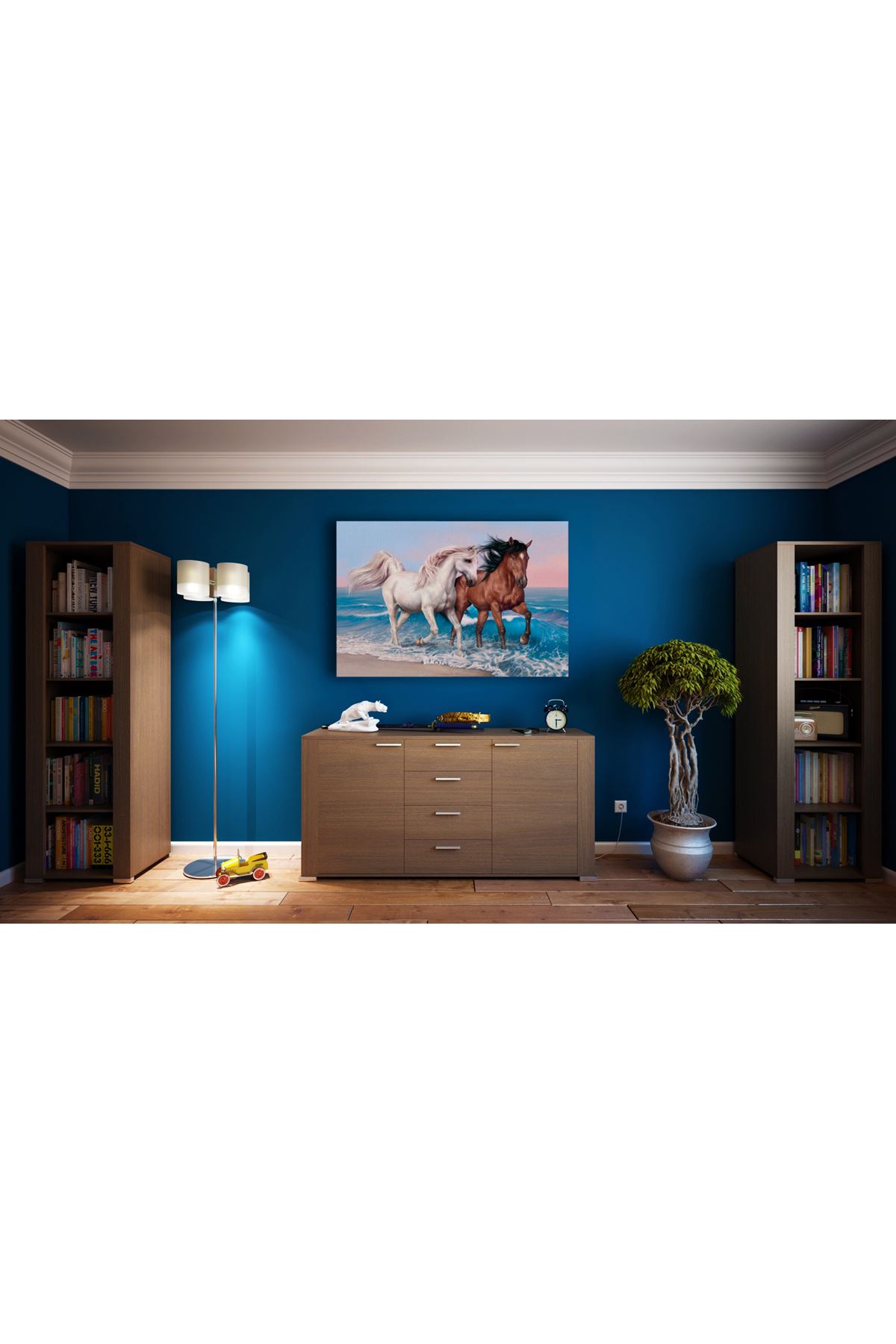 Horse's and Sea Canvas 