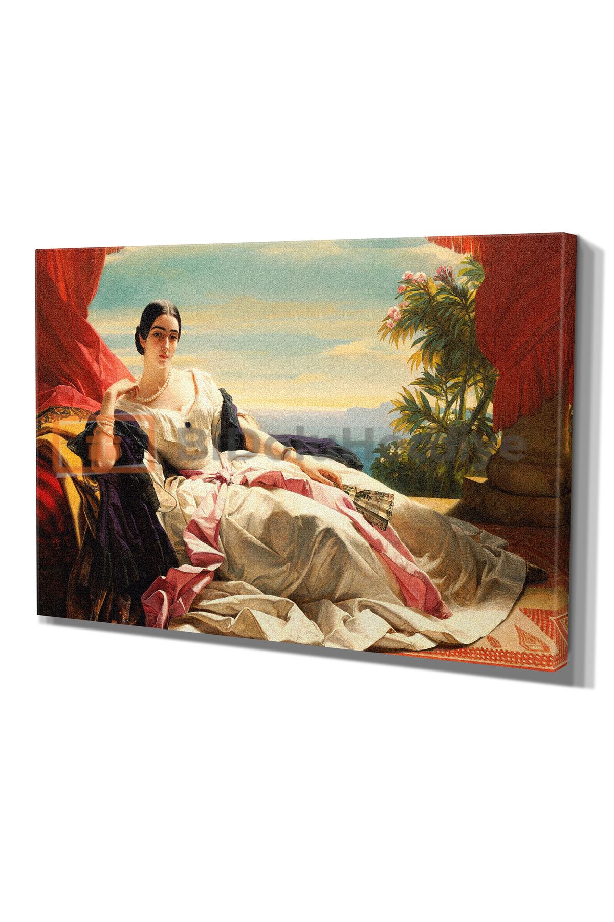 Xaver Winterhalter, "Portrait of Leonilla, Princess of Sayn, Wittgenstein Sayn" [1843] Dijital Baskı Kanvas Tablo