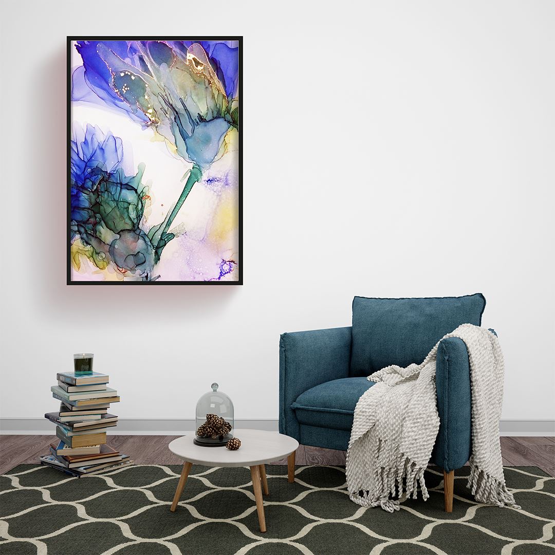 Alcohol Abstract Flowers Canvas