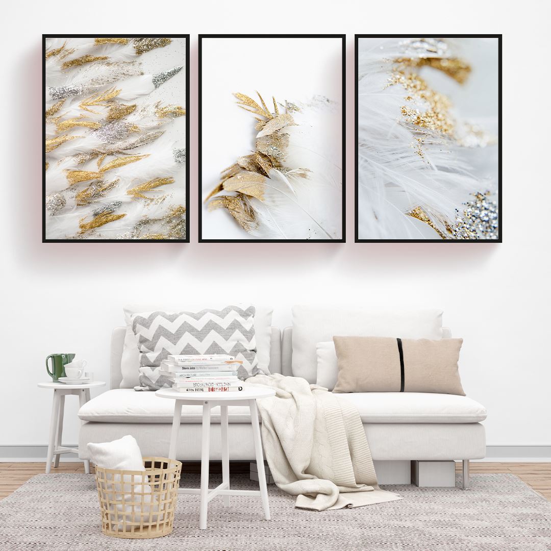 Gold and Silver Modern Decor Canvas Set