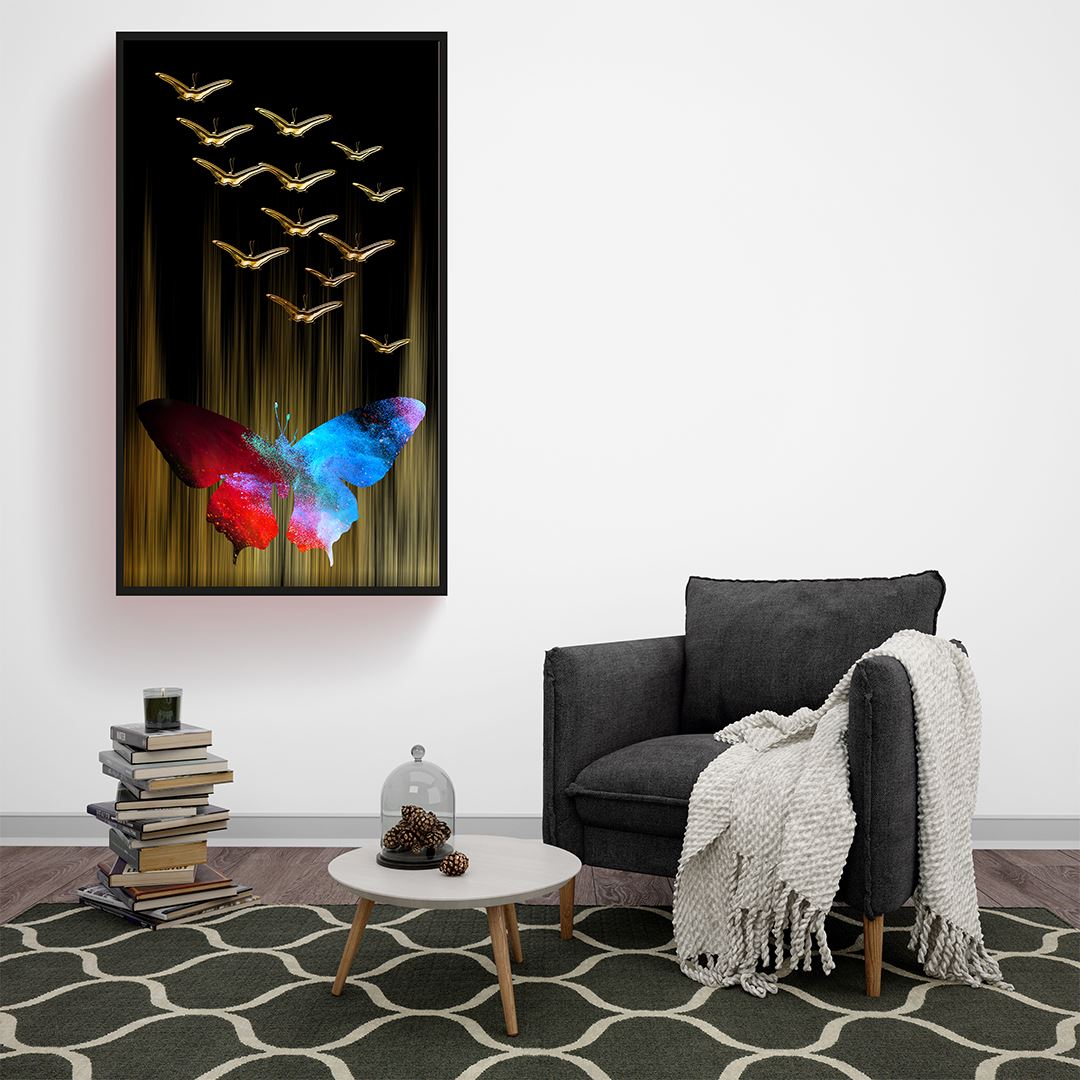 Abstract Butterfly Canvas