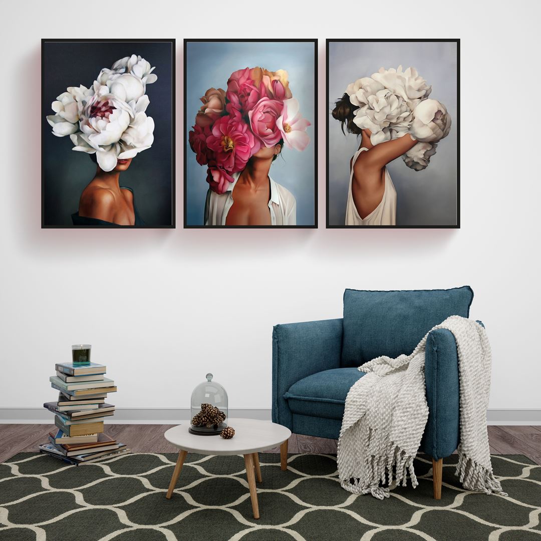 Flower Woman's Canvas Set