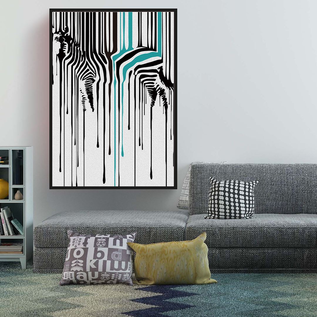 Modern Soyut Zebra Kanvas Tablo