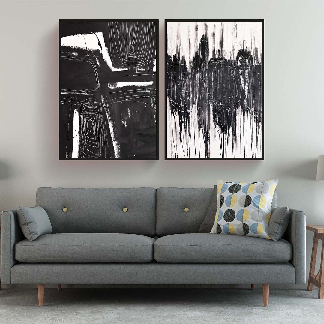 Black&White Modern Style Canvas Set