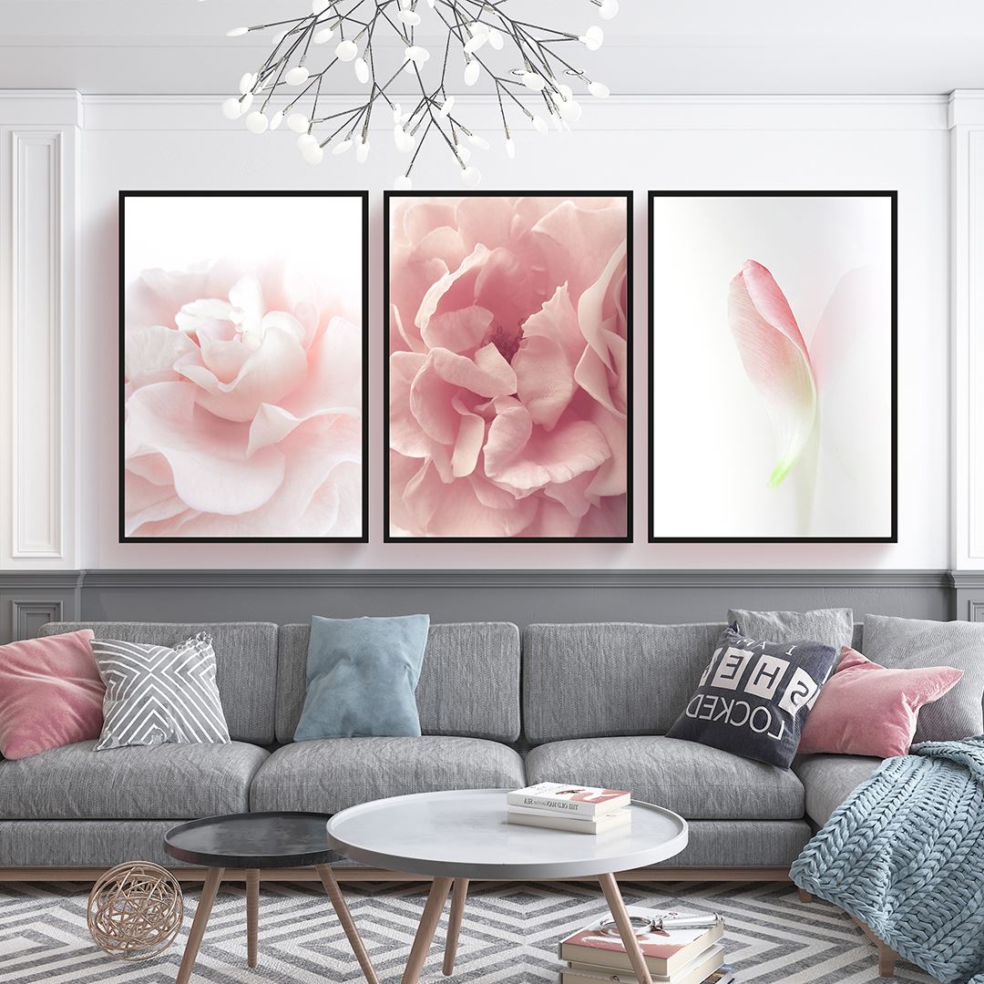Soft Floral Canvas Set 