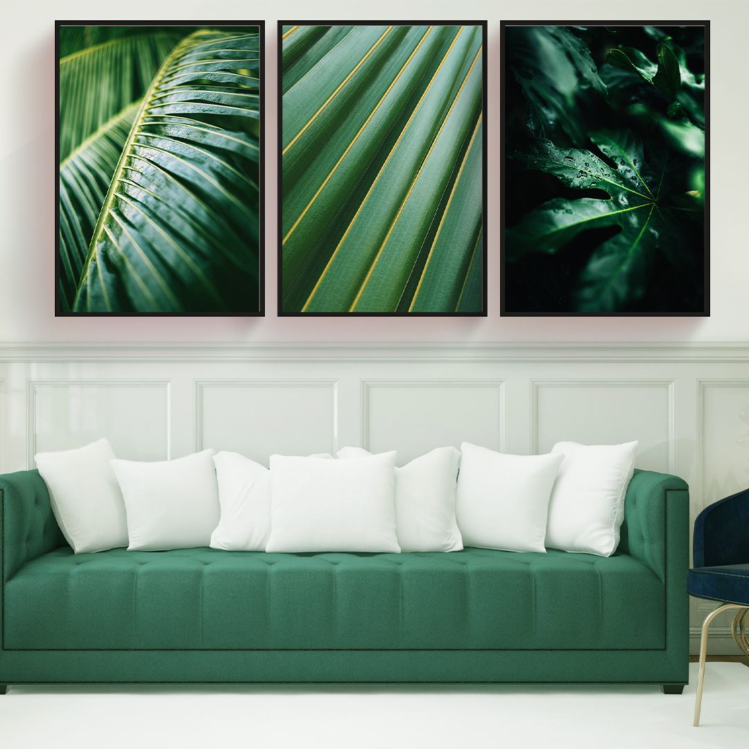 Green Tropical Canvas Set 