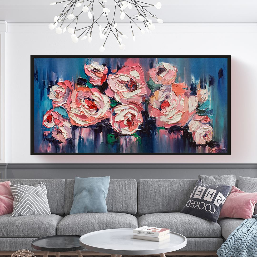 Large Rose's Panaromic Canvas