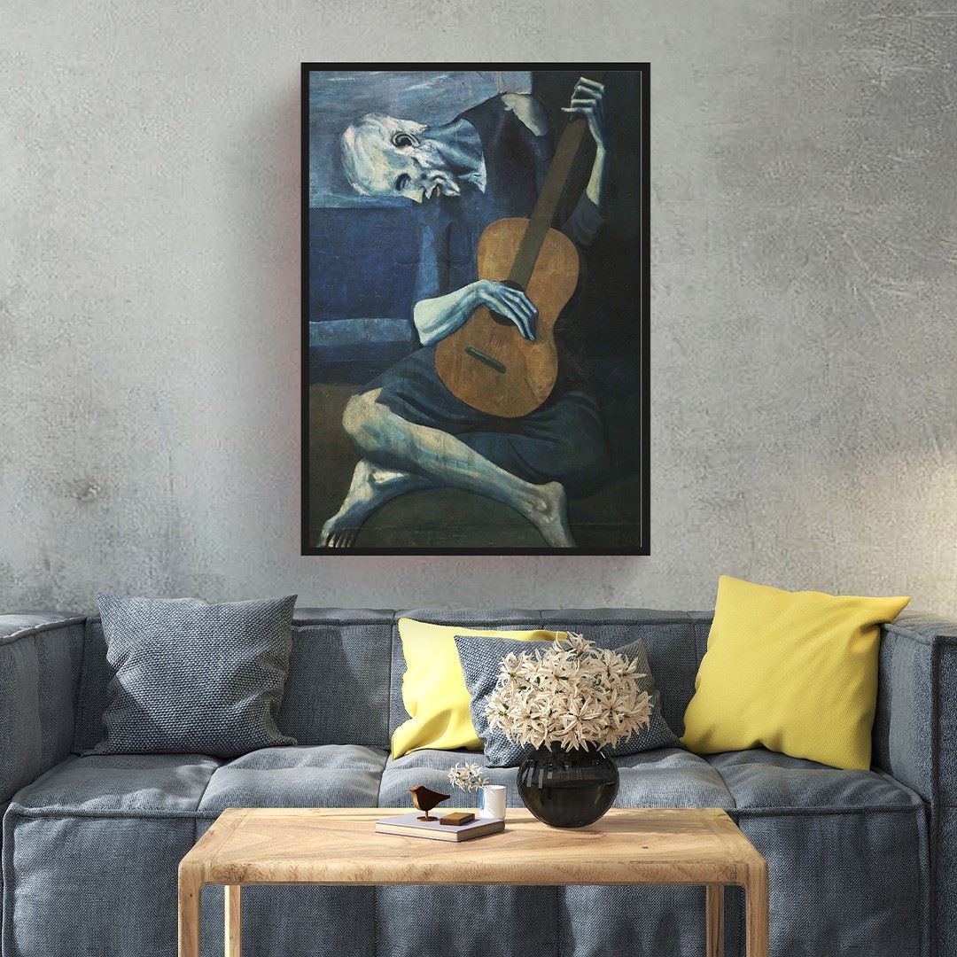 Pablo Picasso Guitarist Kanvas Tablo