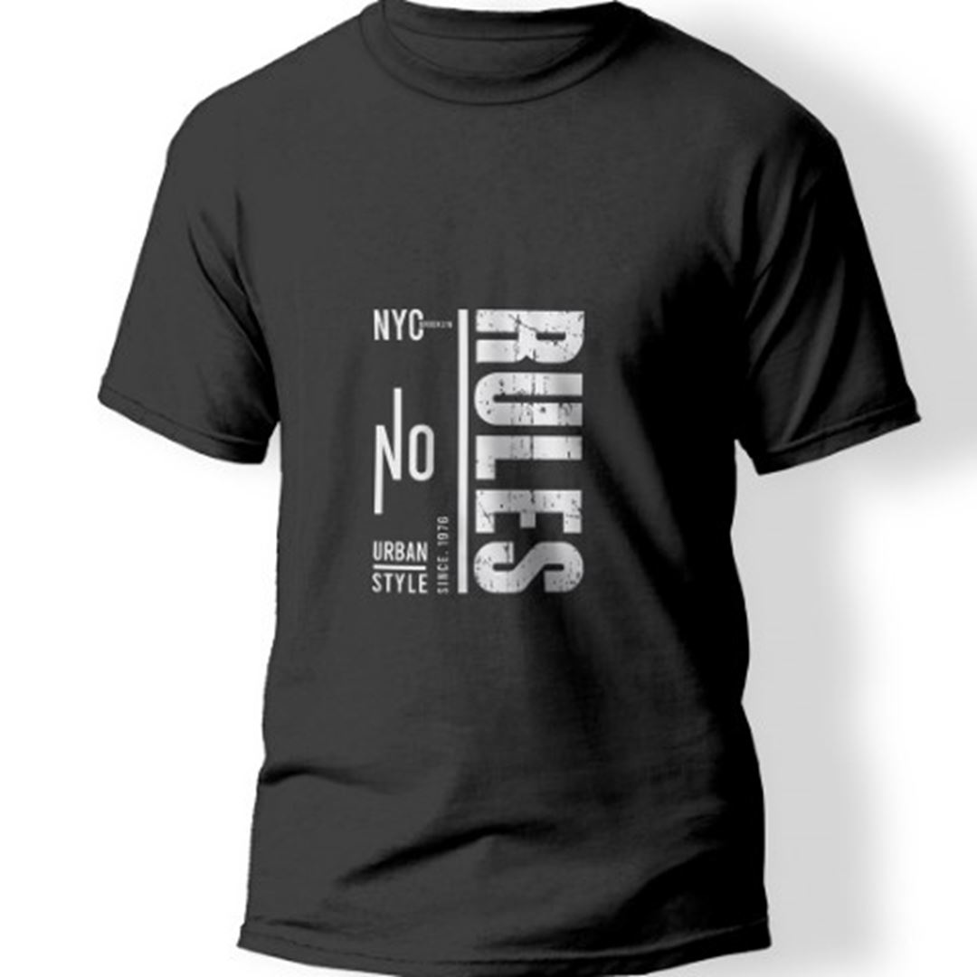 NYC Rules Baskılı T-Shirt 