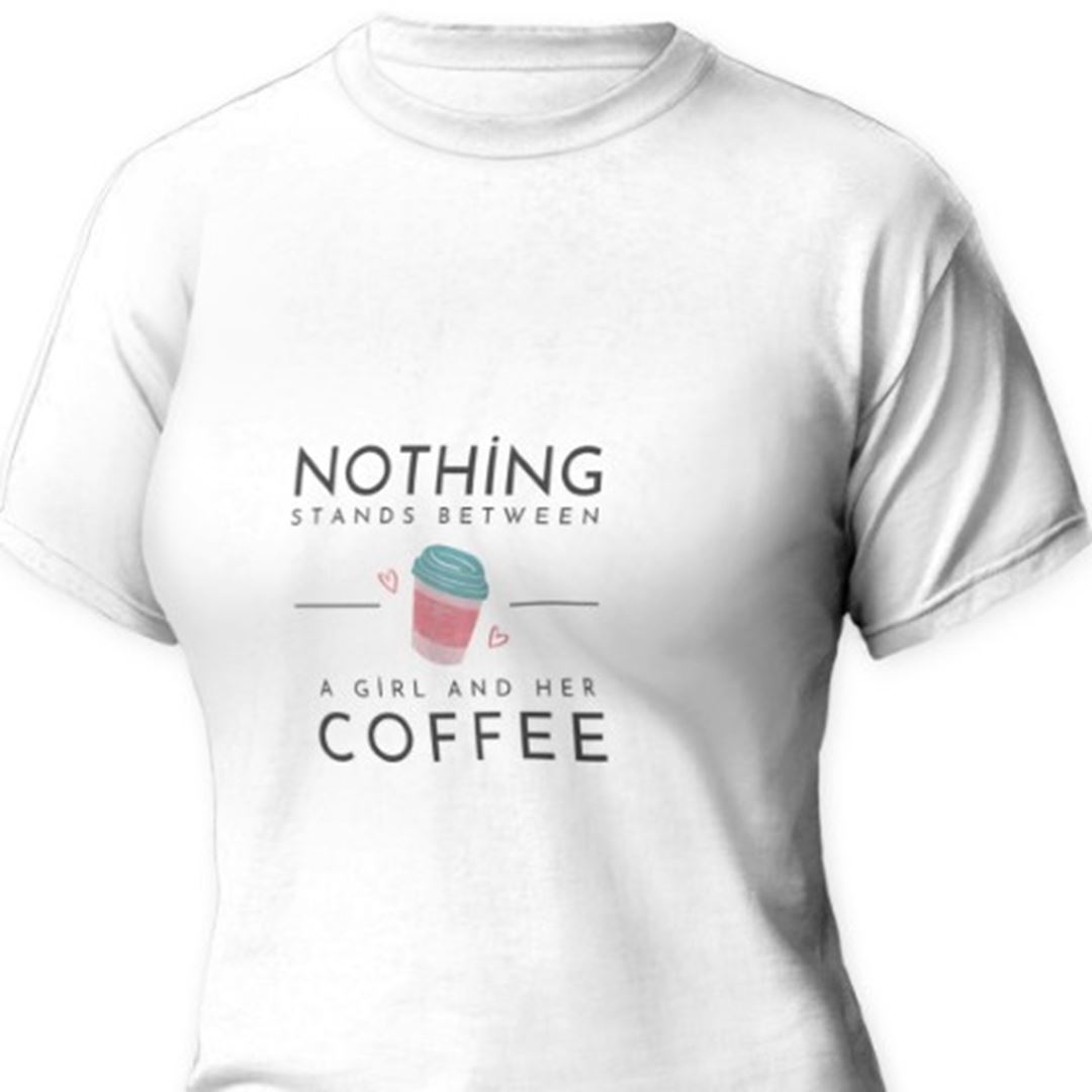 Nothing Coffee Baskılı T-Shirt
