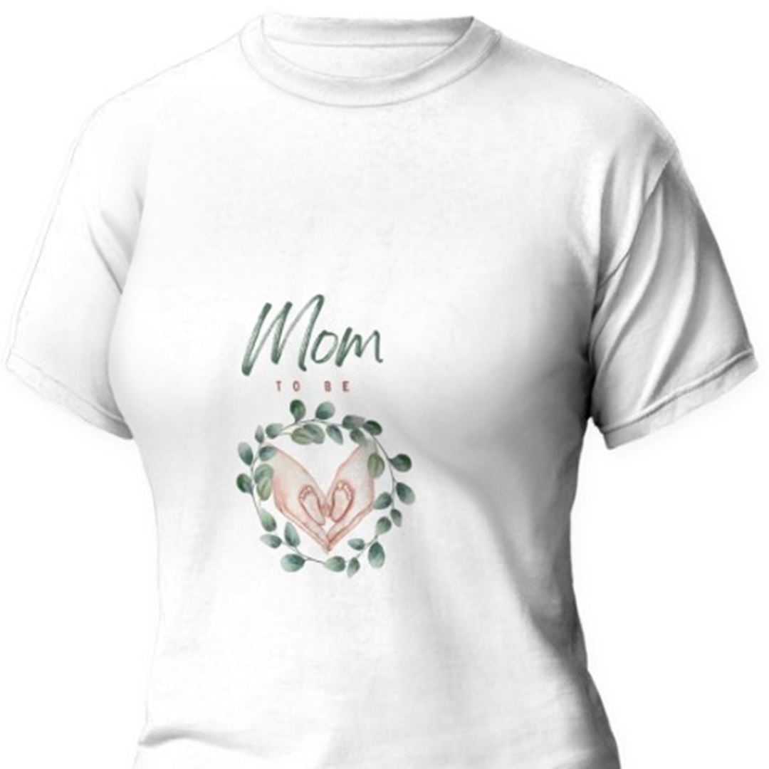 Mom To Be Baskılı T-Shirt 