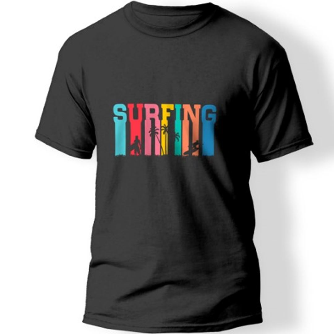 Surfing Baskılı T-Shirt