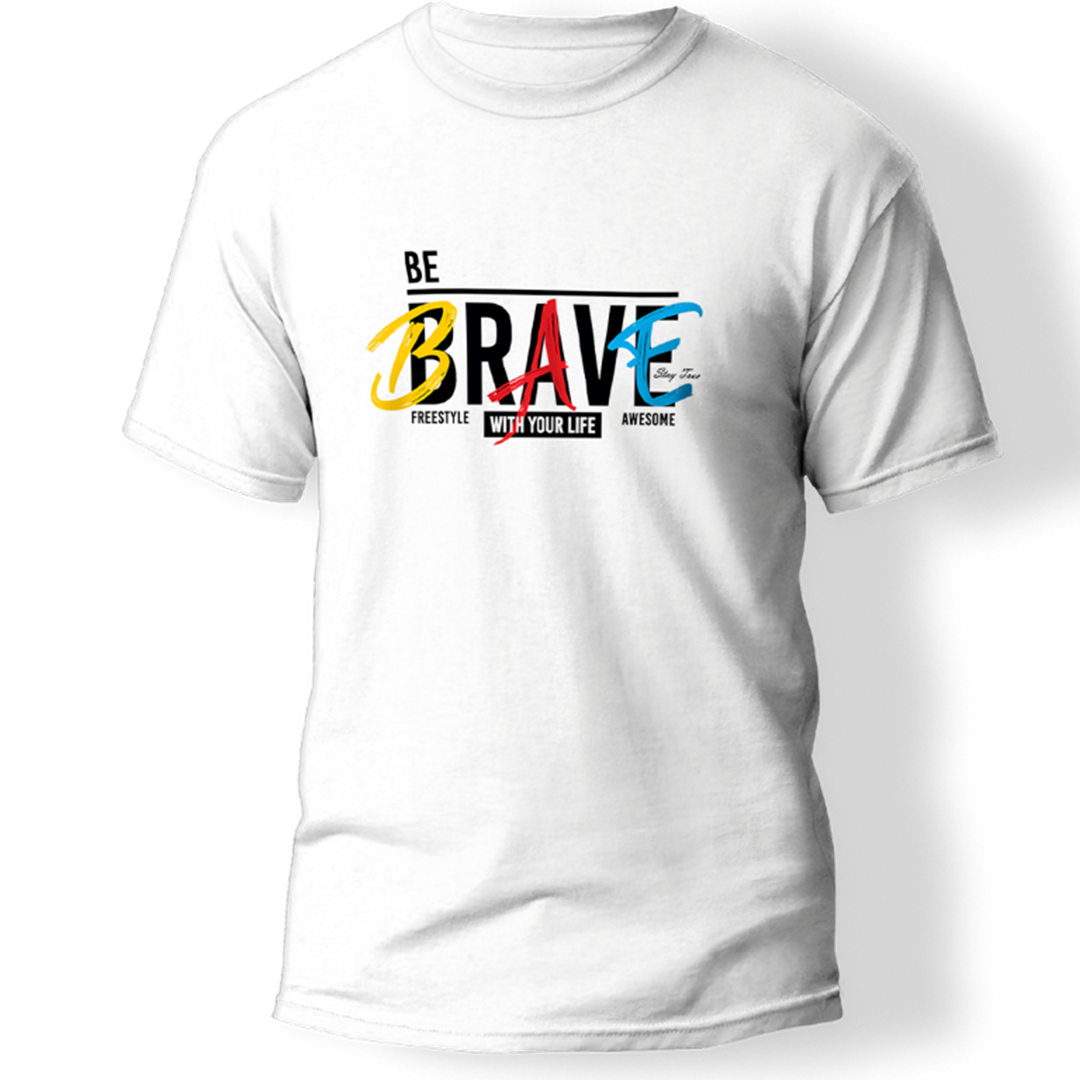 Brave Baskılı T-Shirt