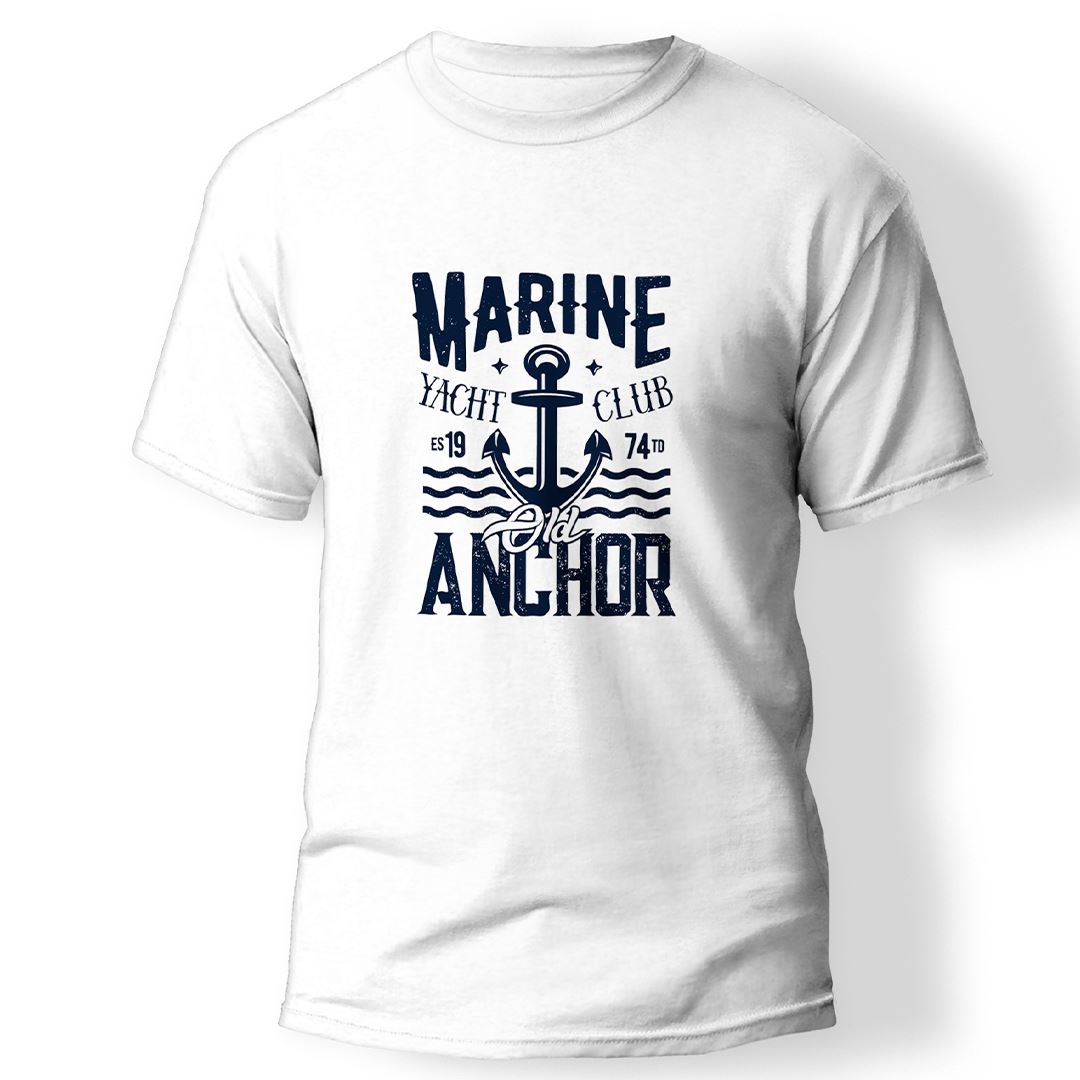 Marina Yatc Club Anchor Baskılı T-Shirt 