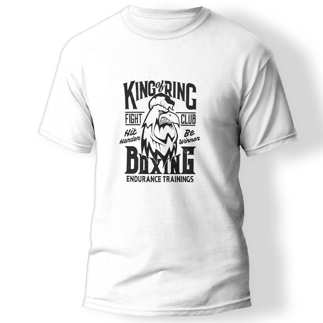 King of Ring Boxing Baskılı T-Shirt