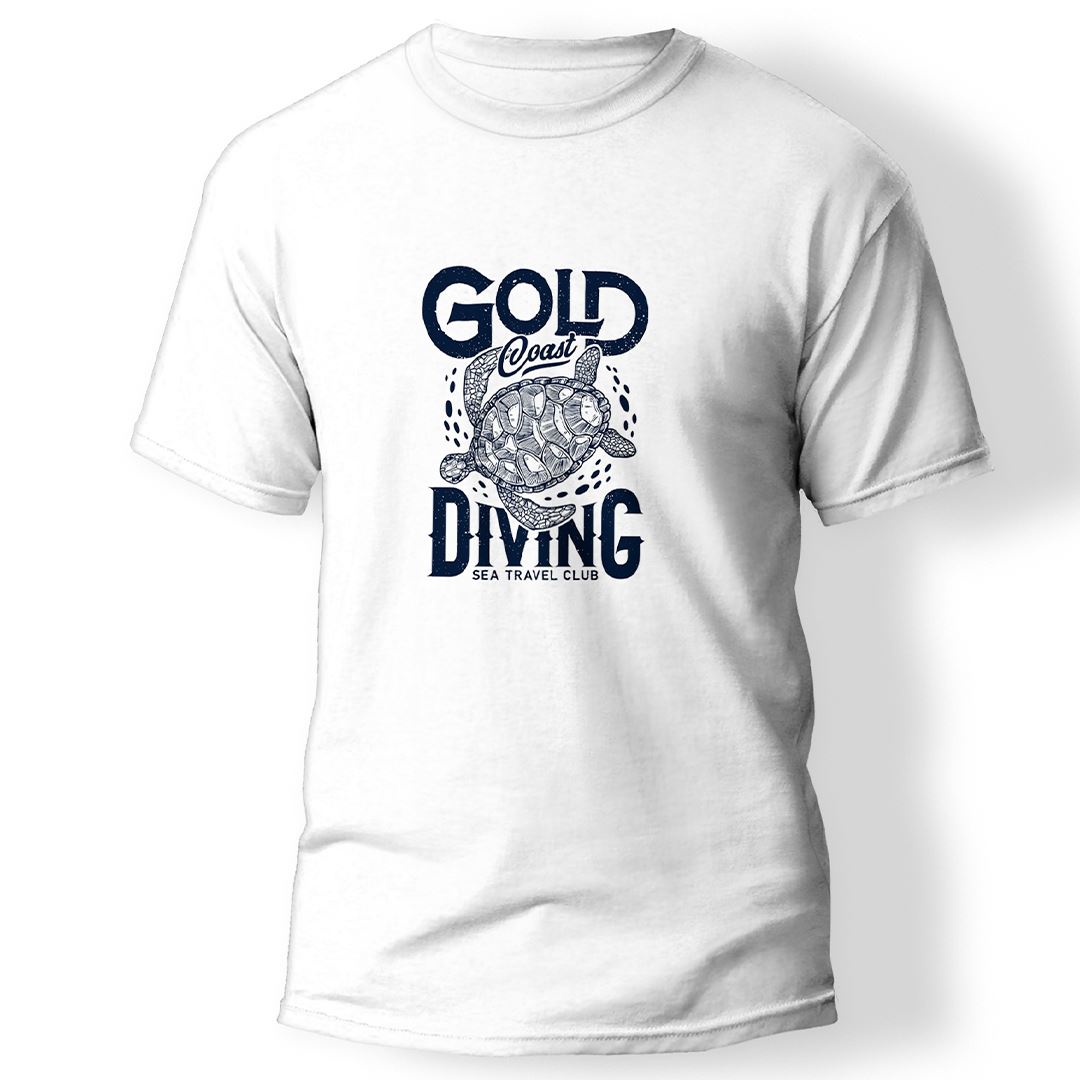Gold Coast Diving Baskılı T-Shirt 