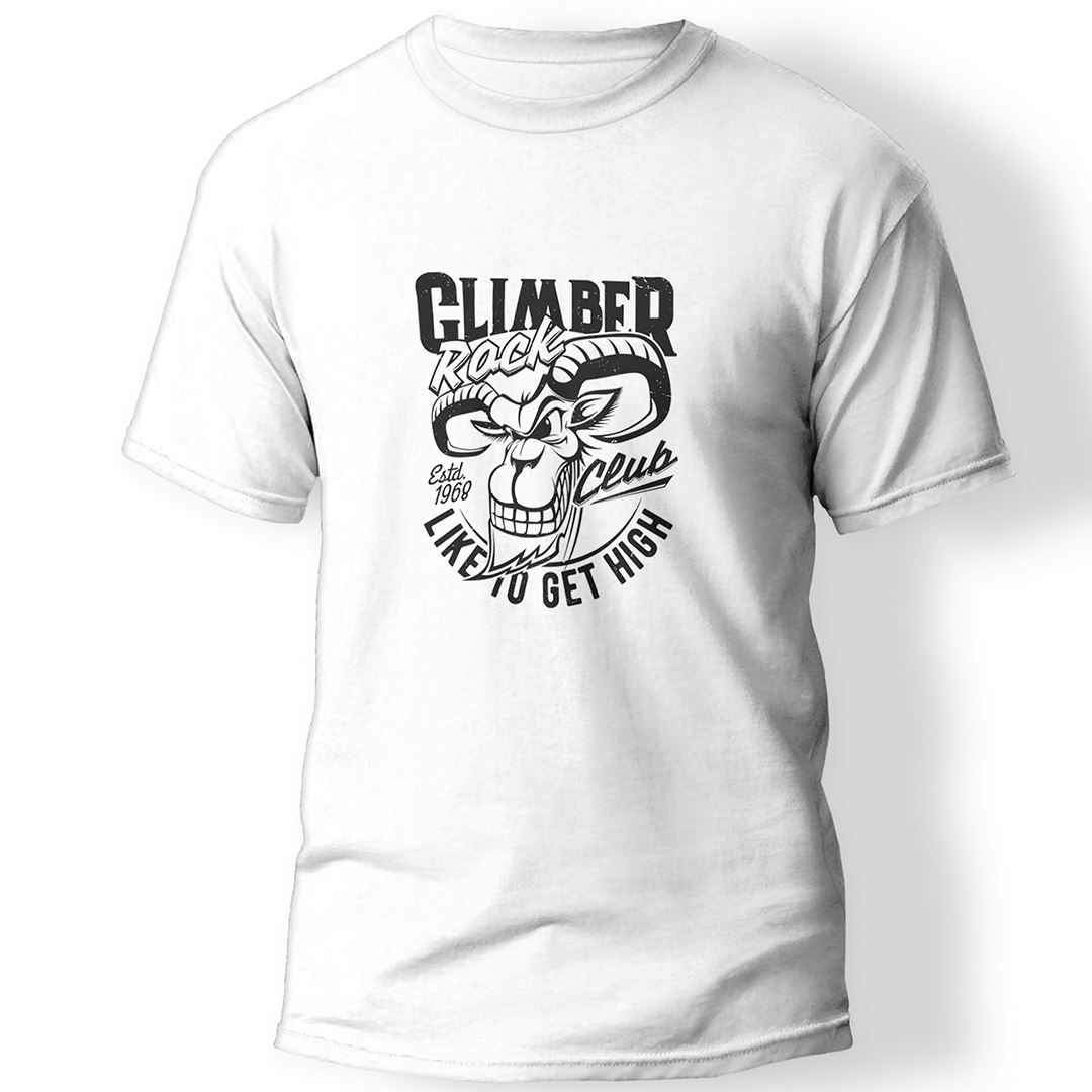 Climber Rock Baskılı T-Shirt