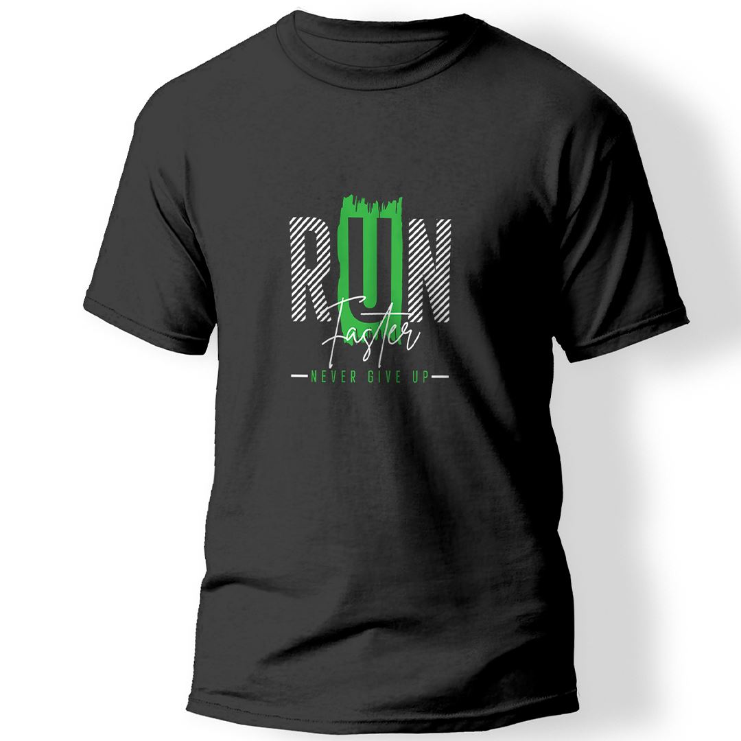 Run Baskılı T-Shirt