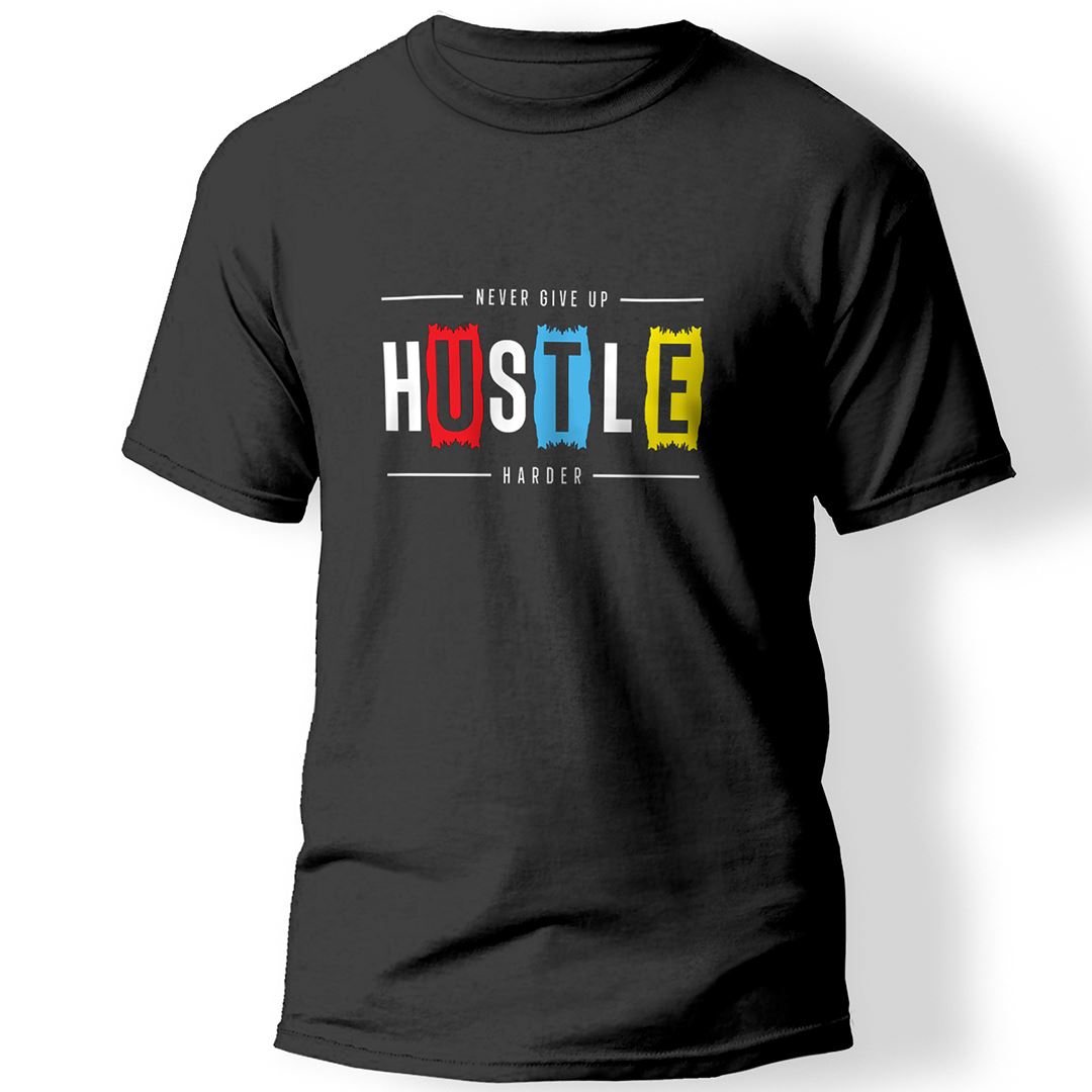 Hustle Baskılı T-Shirt