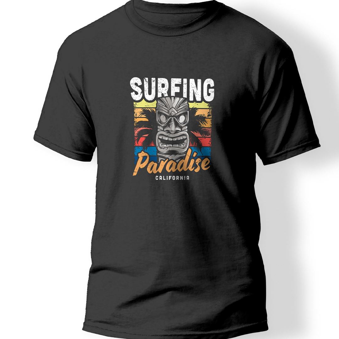 Surfing Paradise Baskılı T-Shirt