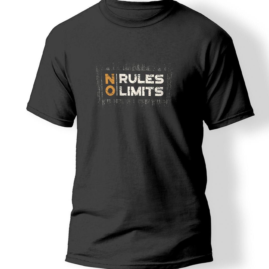 No Rules No Limits Baskılı T-Shirt