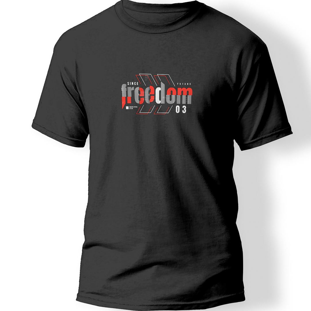 Freedom Baskılı T-Shirt