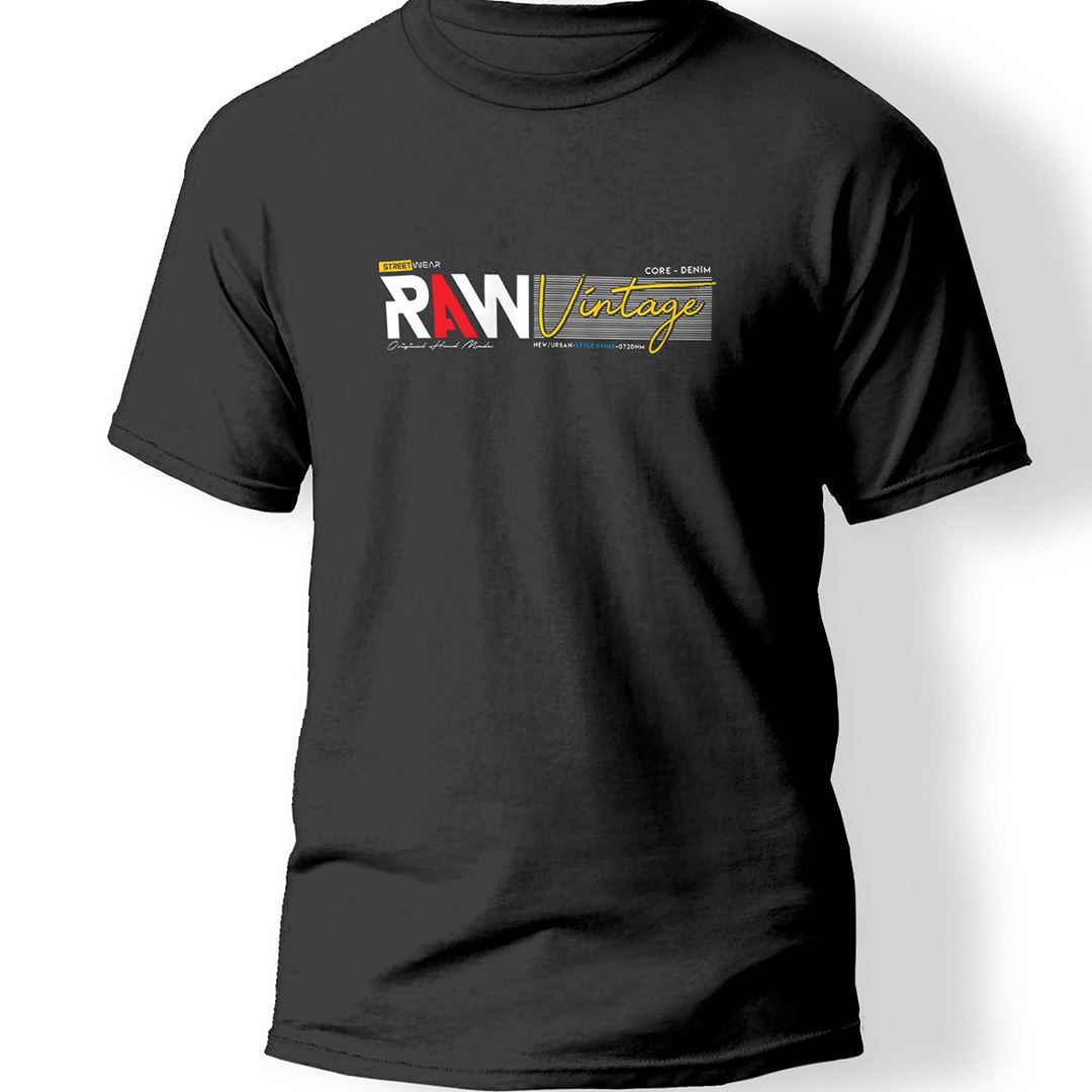 Raw Vintage Baskılı T-Shirt