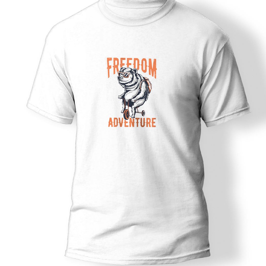 Freedom Adventure Baskılı T-Shirt