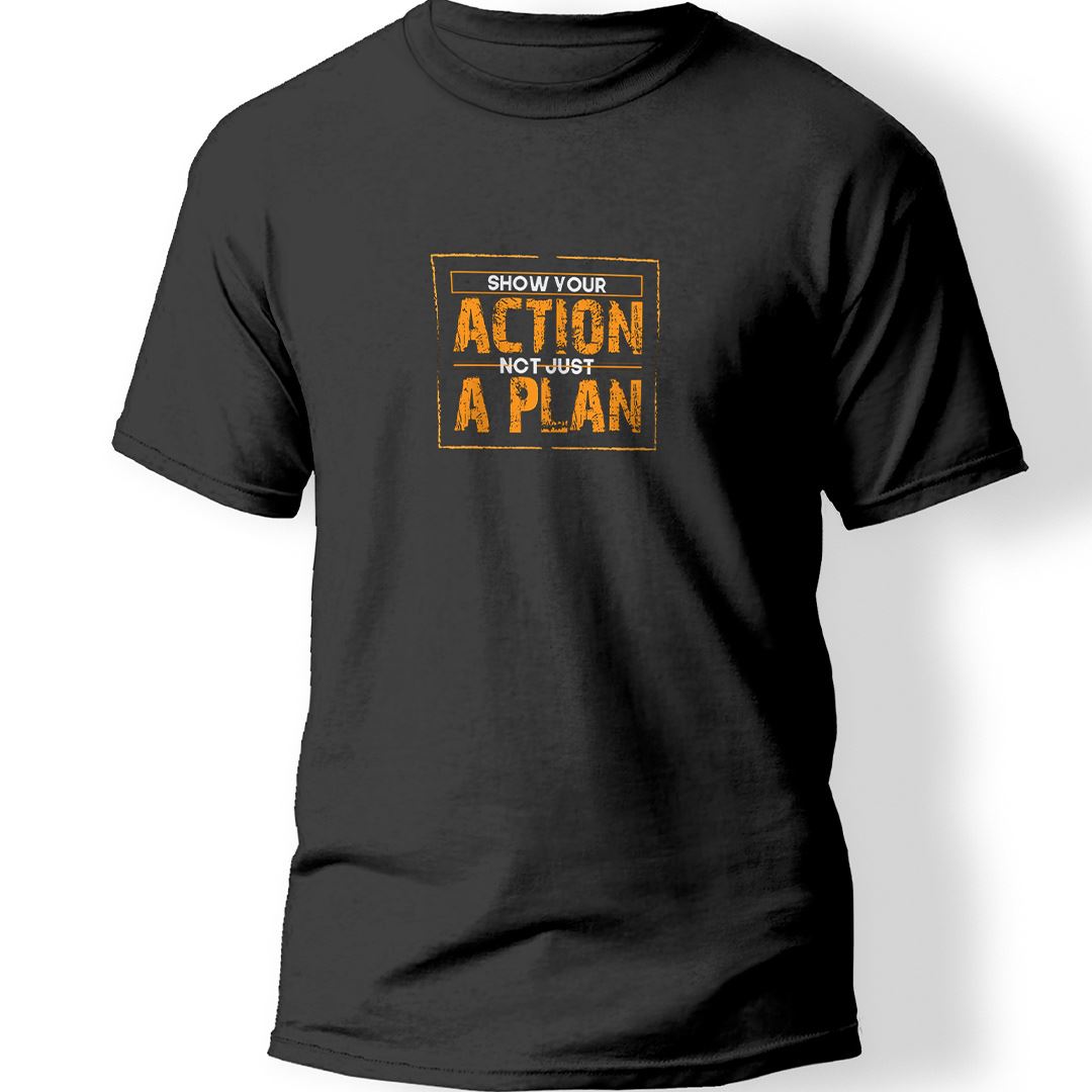 Action a Plan Baskılı T-Shirt