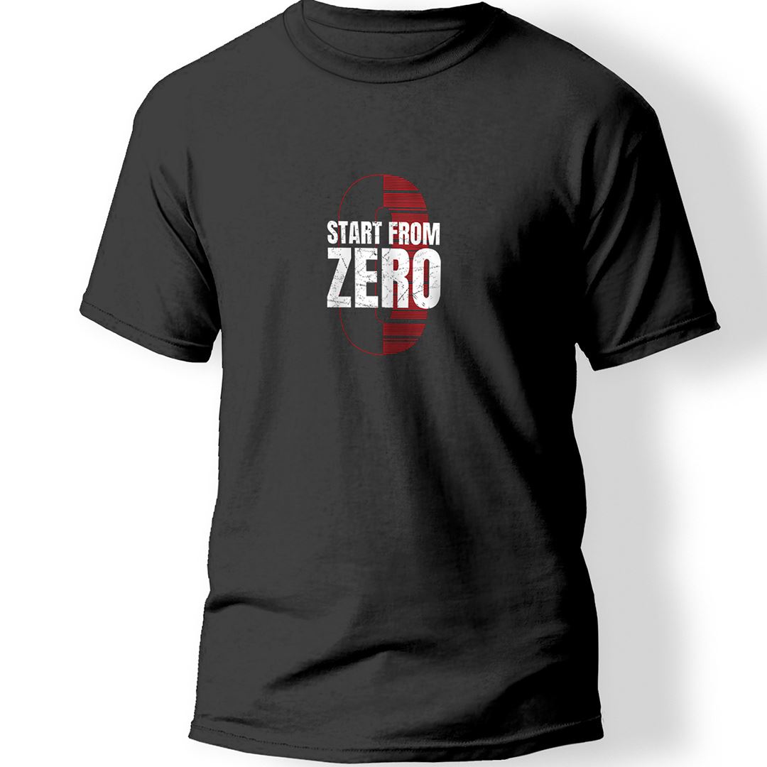 Start From Zero Baskılı T-Shirt 
