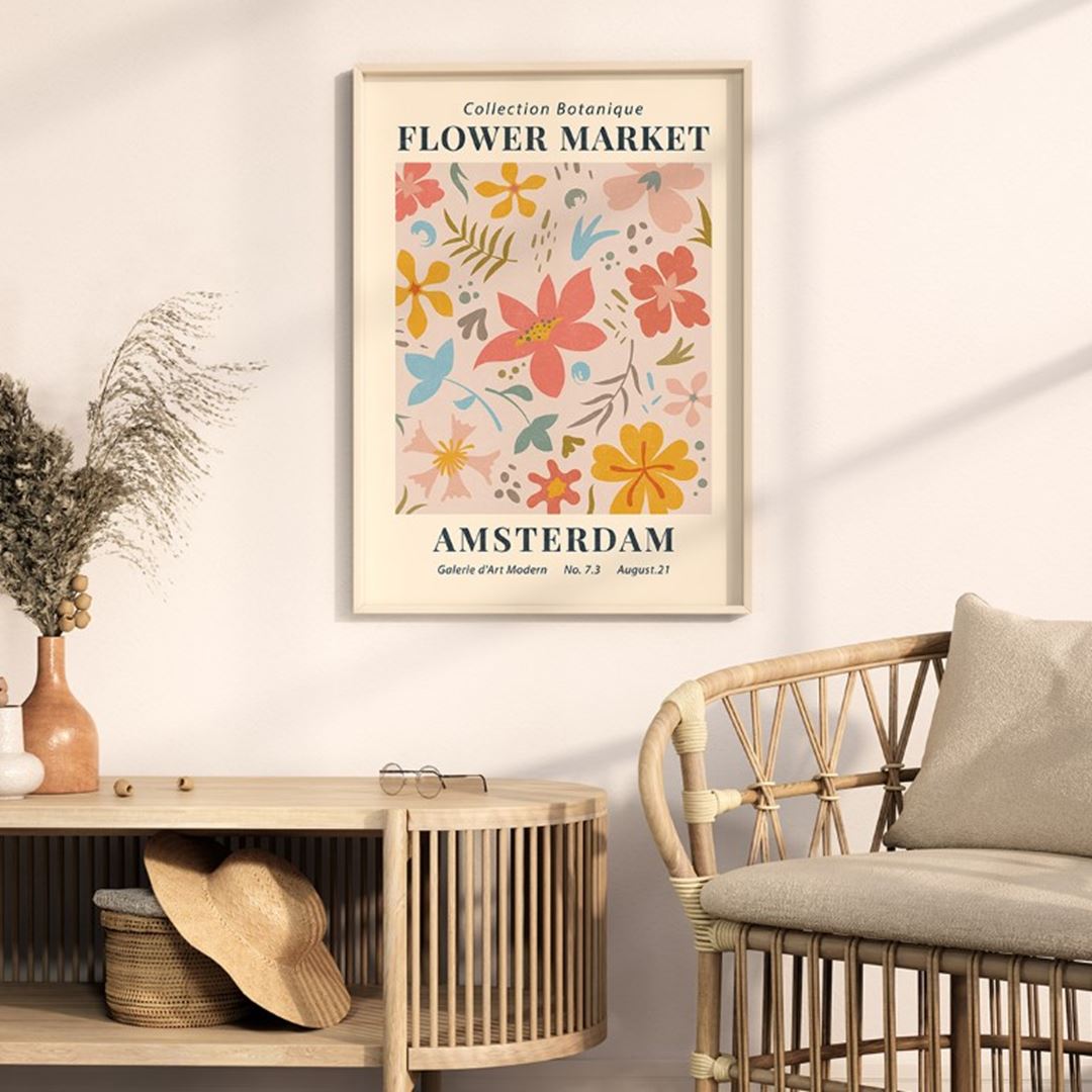 Flower Market Amsterdam Poster