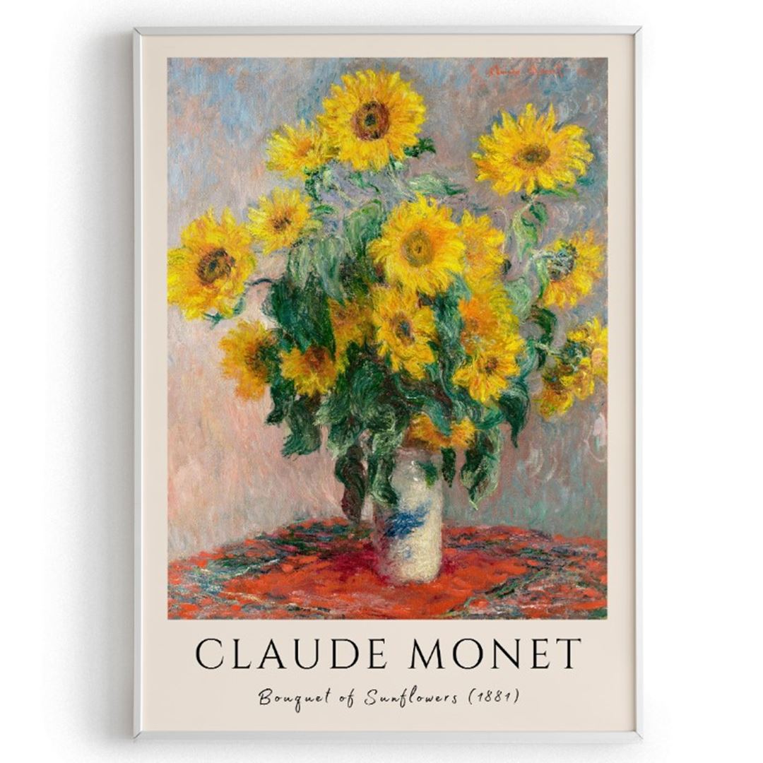 Cladue Monet "Bouguet of Sunflowers"  1881 Poster