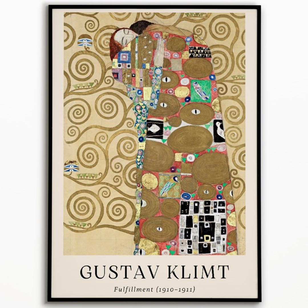 Gustav Klimt "Fulfillment" 1910 - 1911 Poster