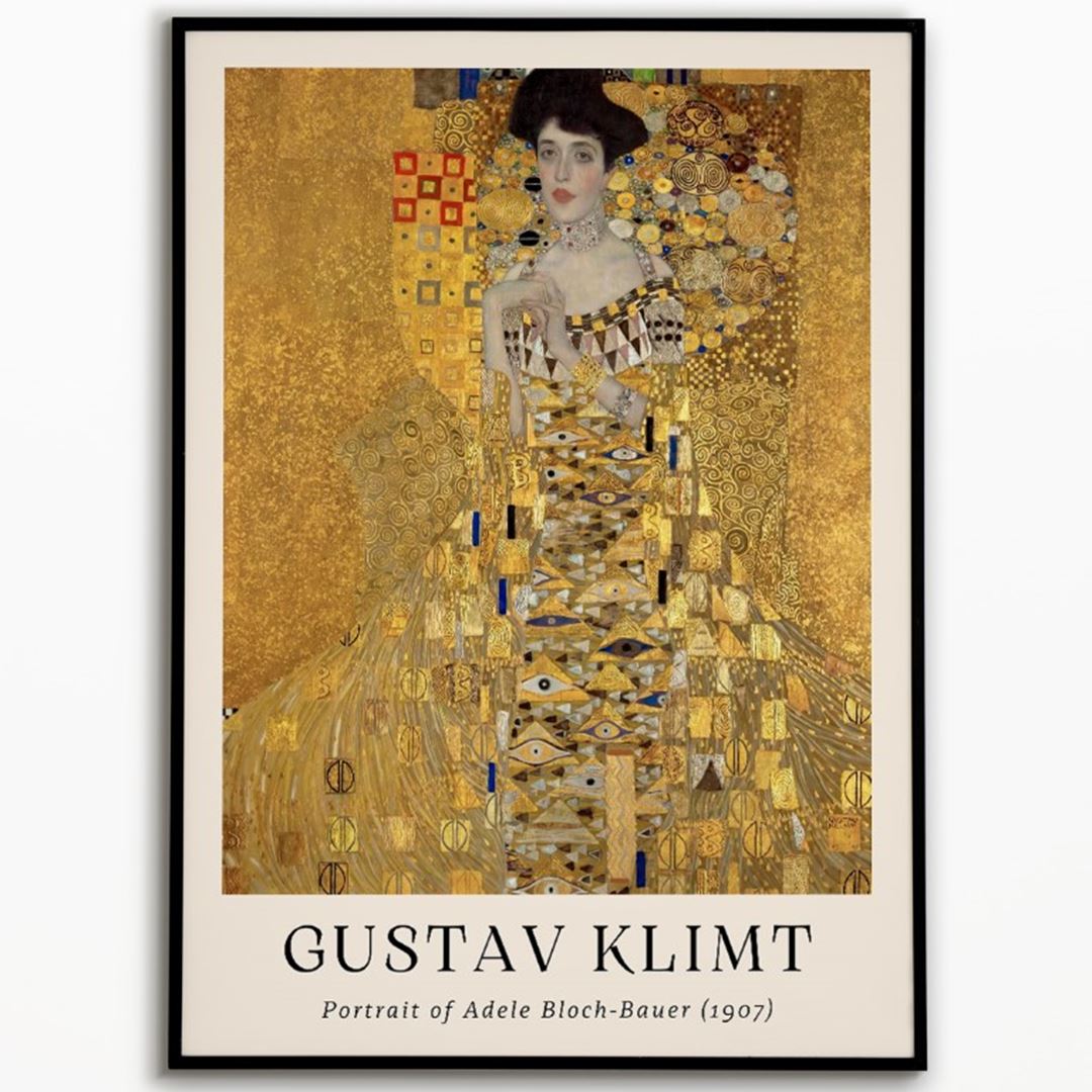 Gustav Klimt "Portrait off Adele Bloch-Bauer" 1907 Poster