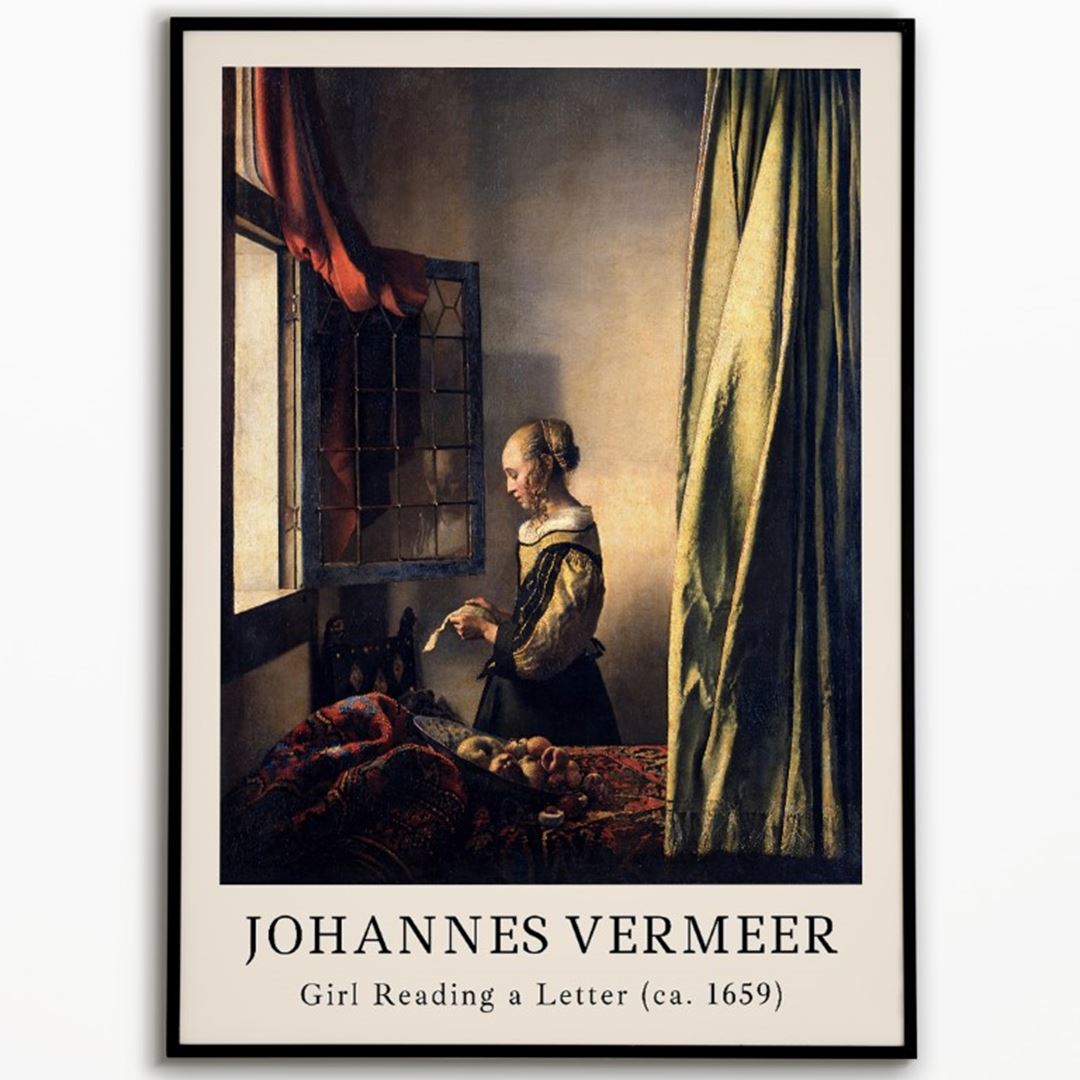 Johannes Vermeer "Girl Reading a Letter" 1659 Poster