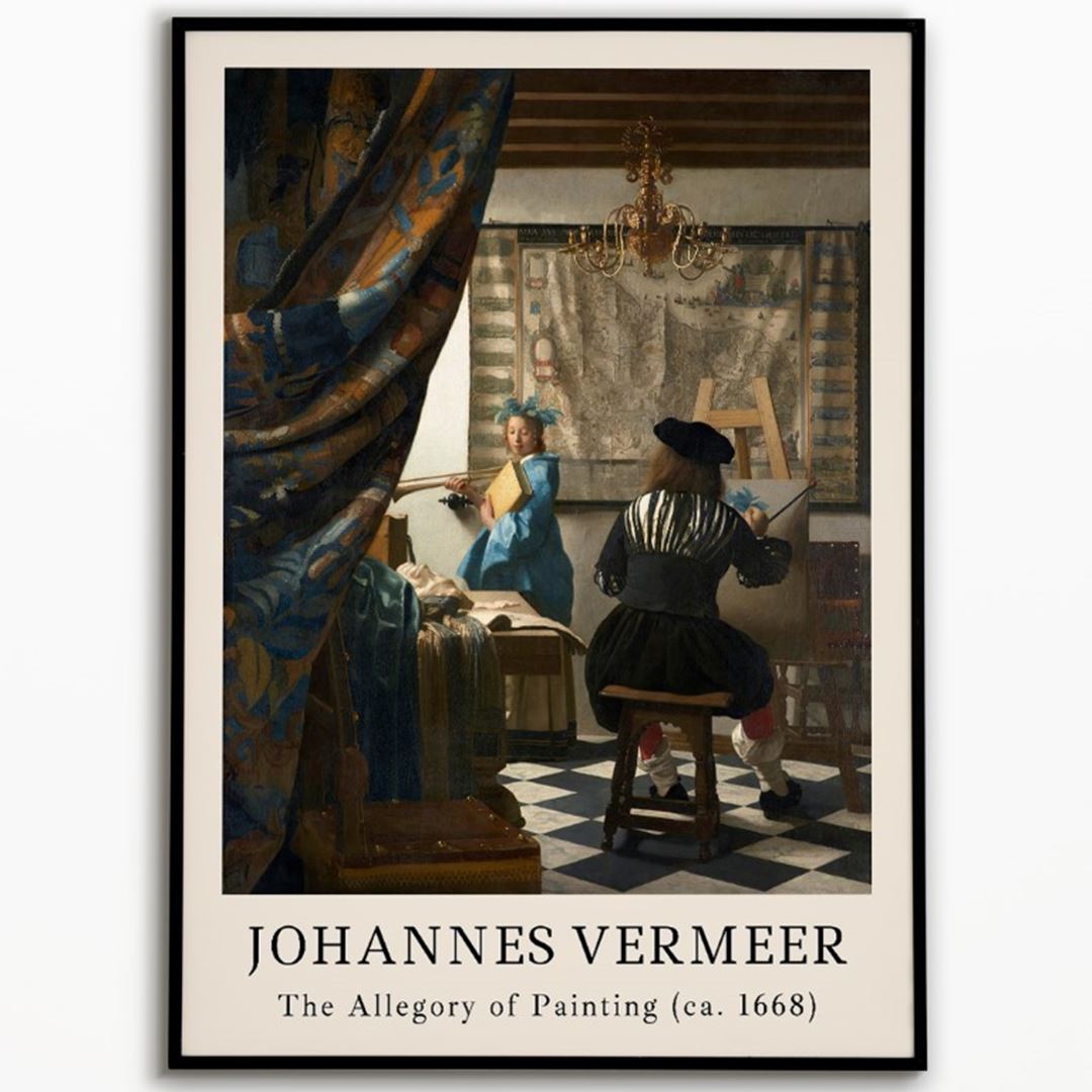 Johannes Vermeer "The Allegory of Painting " 1668 Poster