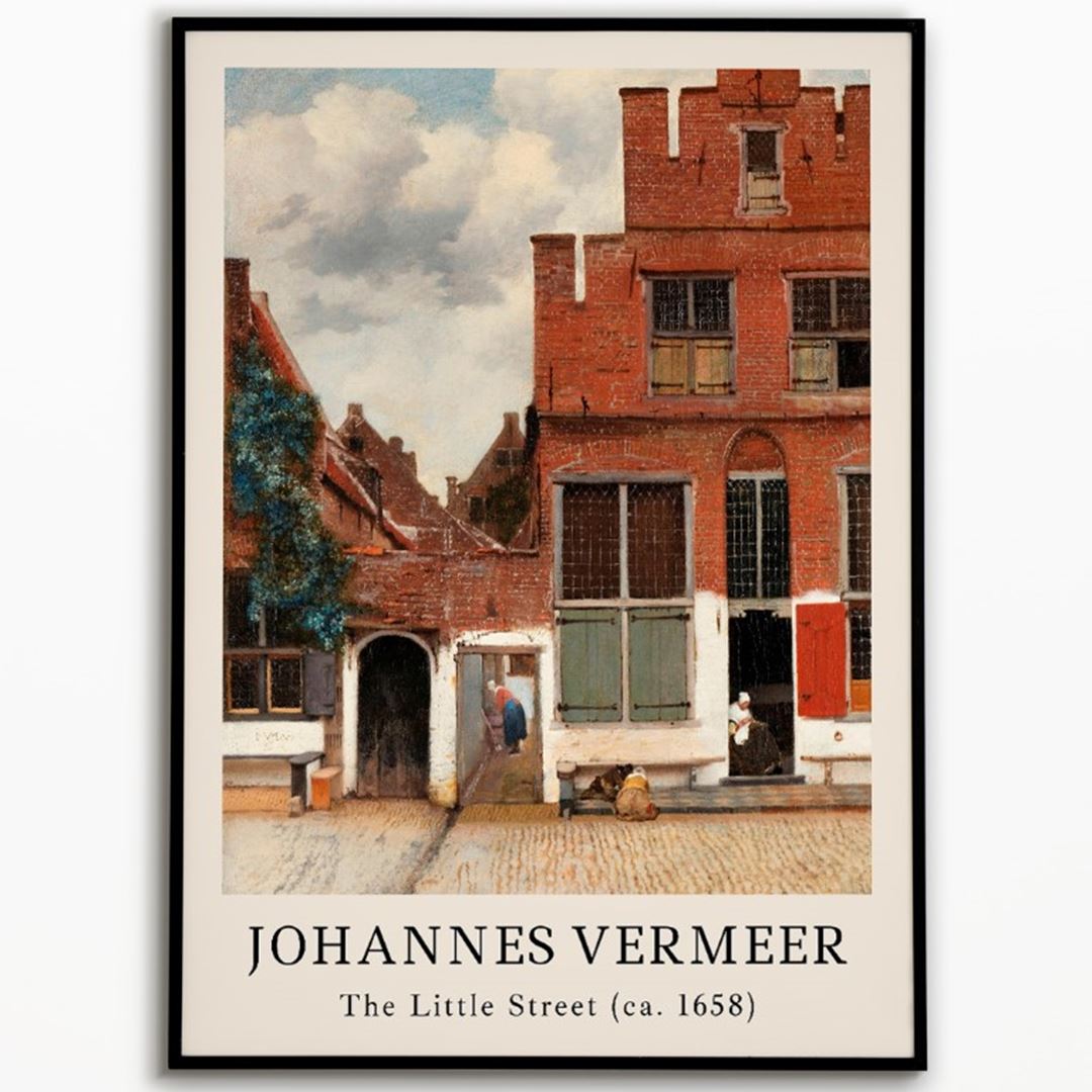 Johannes Vermeer "The Little Street " 1658 Poster