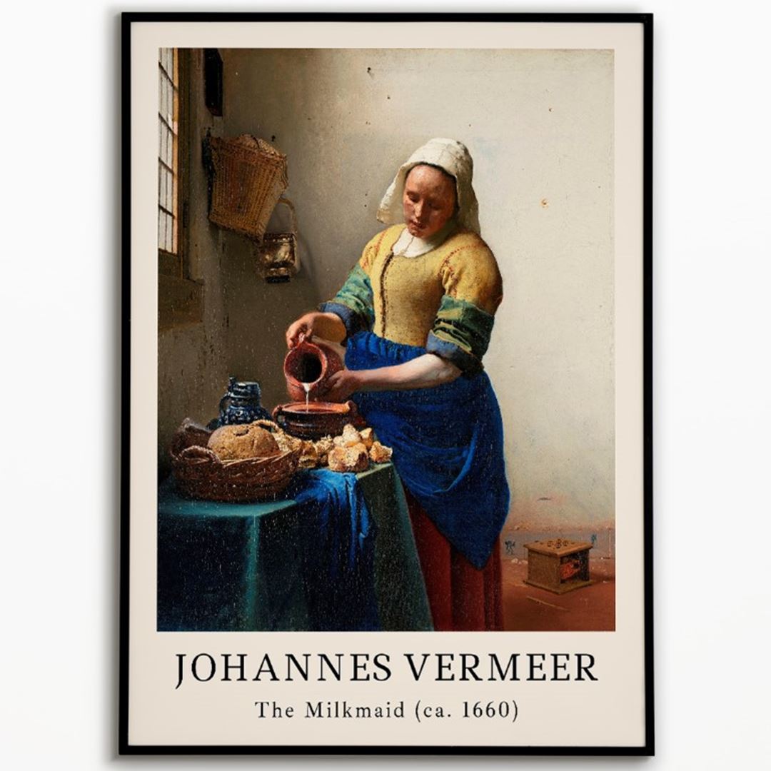 Johannes Vermeer "The Milkmaid " 1660 Poster