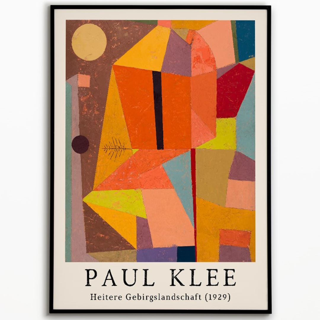 Paul Klee "Heitere Gebirgslandschaft" 1929 Poster