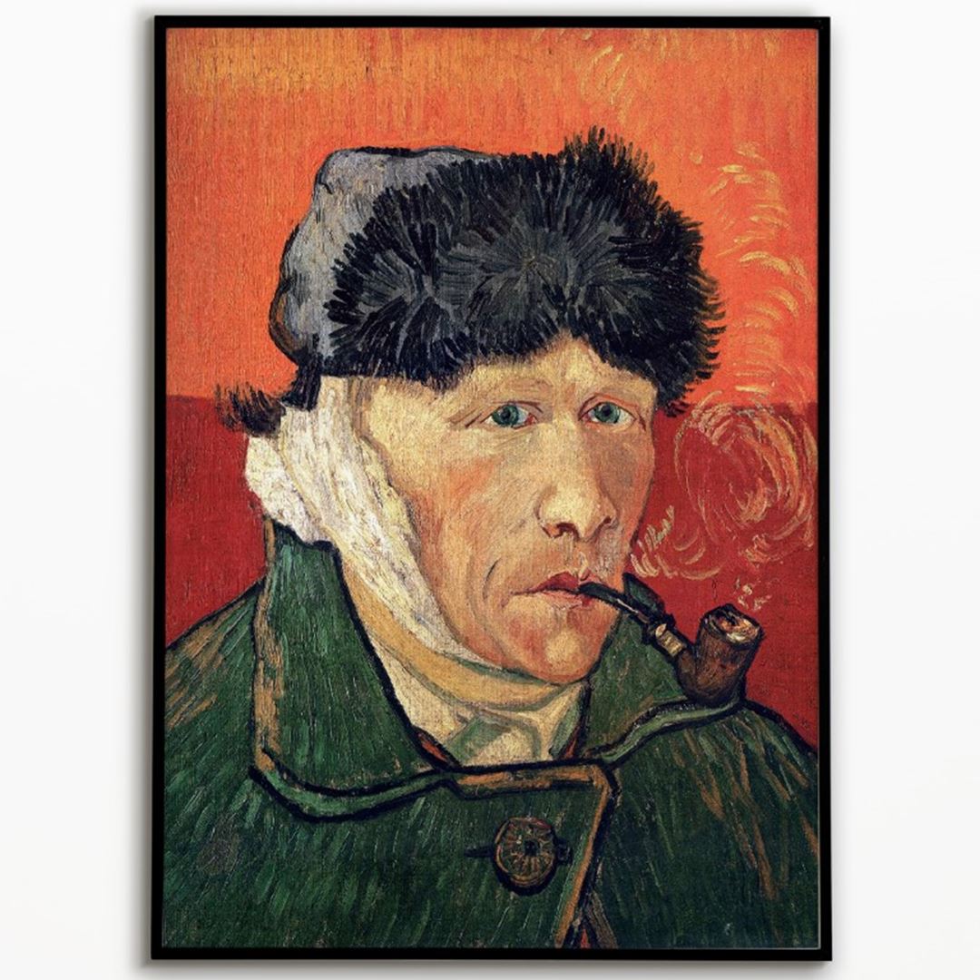 Van Gogh "Self-Portrait with Bandaged Ear and Pipe" Poster 