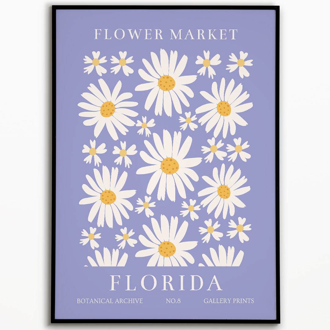 Flower Market Florida Poster