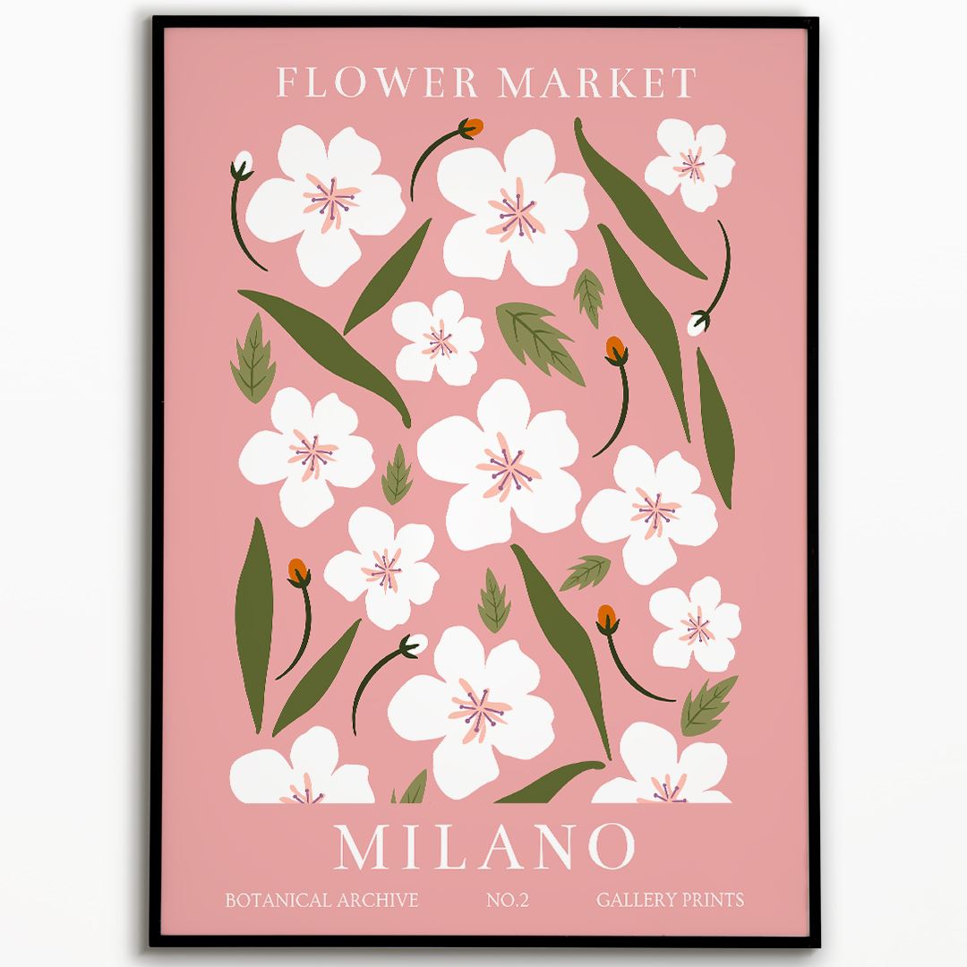 Flower Market Milano Poster