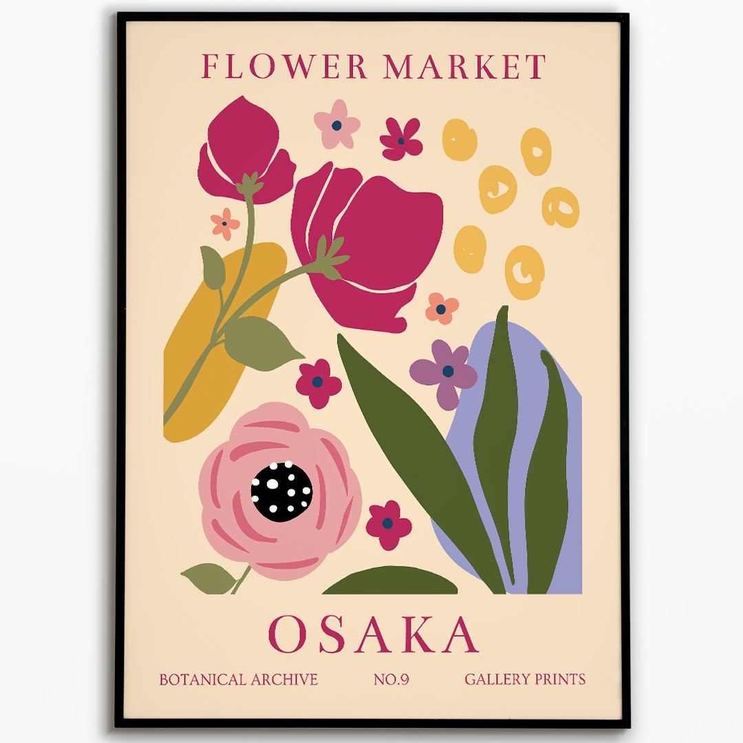 Flower Market Osaka Poster