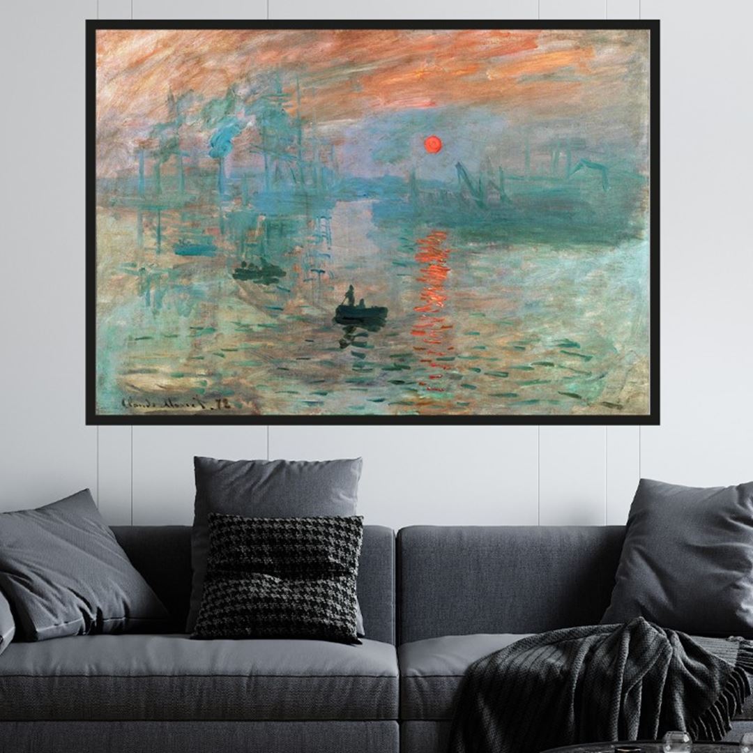 Claude Monet's Impression, Sunrise (1872) Kanvas Tablo