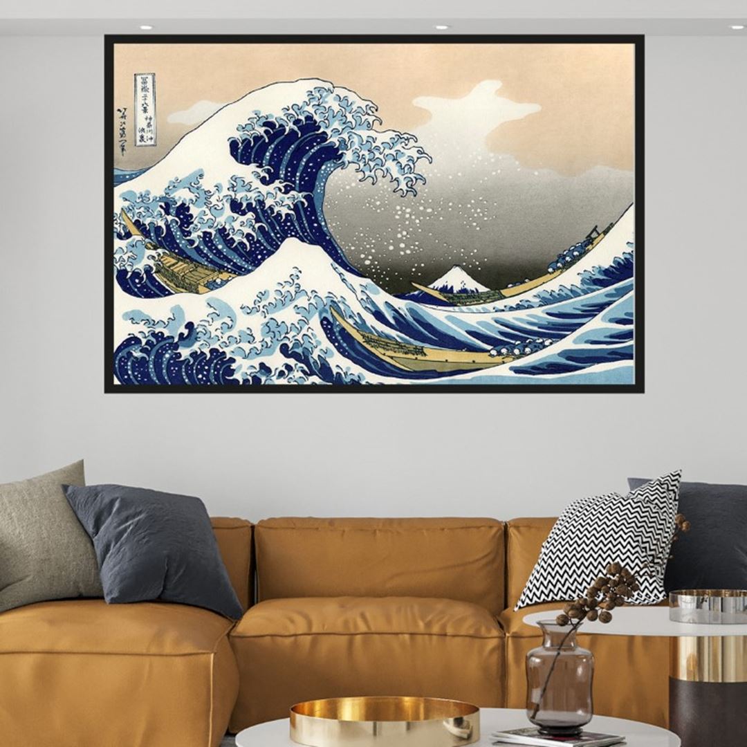 Katsushika Hokusai's The Great Wave off Kanagawa, Kanvas Tablo