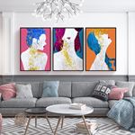 Abstract Woman's Canvas Set